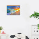 Beach in Setting Sun Full Drill Round Diamond Painting DIY Embroidery Kits