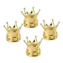 4x Chrome Crown Car Tire Air Valve Stem Screw Caps Accessories G9J1 H9R2
