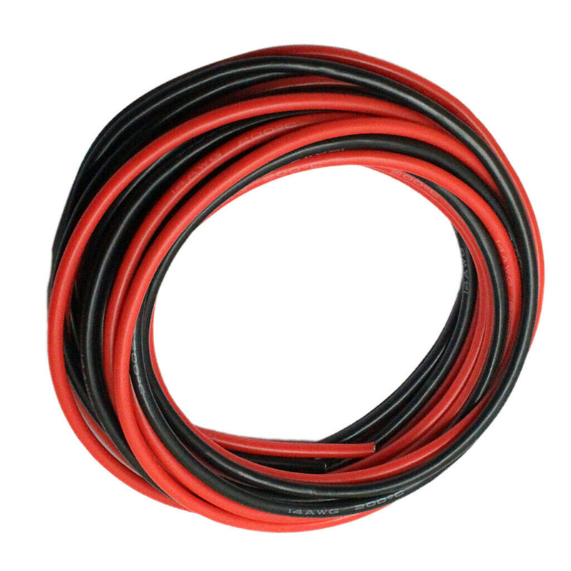2 Roll 14 AWG 50 Feet Gauge Silicone Wire Flexible Stranded Copper Cables