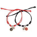 Handmade Lucky Red Rope Bracelet Women'S Blessing Words Round Zodiac Pig Co