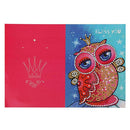 DIY Diamond Painting Owl Printed Valentine Birthday Gift Blessing Greeting Cards
