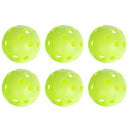 6pcs Plastic Whiffle Airflow Hollow Golf Practice Green Round Training Ball