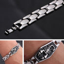 Fashion Men Titanium Steel Scorpion Motorcycle Chain Bangle Bracelet WristbandM&