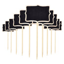 20x Wooden Blackboard Chalkboard with Stick Mini Message Boards