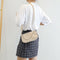 Fashion Corduroy Crossbody Bag Women Solid Chain Shoulder Handbags (Khaki)