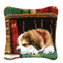 Latch Hook Rug Making kits - Sleeping Dog - Do Your own DIY Pillow Cover