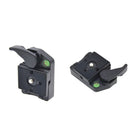 2xBlack Aluminum Alloy Quick Release QR Plate Adapter with 1/4''-3/8'' Screw and