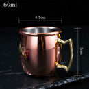 Small Moscow Mule Copper Mugs- Handcrafted Heavy Mug Cups with Double Walled -