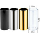 4 Pieces Medium Guitar Slides(Include 3 Colors Stainless Steel, 1 Pieces Gl