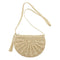 Tassels Beach Messenger Handbag Women Girl Crochet Straw Shoulder Bag/Beige