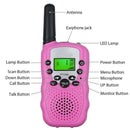 2X Cute T-388 Children Walkie Talkies Pink Kids UHF 446MHz 8 Channel Gifts bs