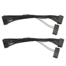 2Pcs 30cm Dual PSU Power Supply 24 Pin ATX Motherboard Adapter Cable Connector