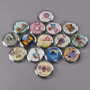 Women makeup compact pocket owl mirrors portable double-side folding mirror 3C