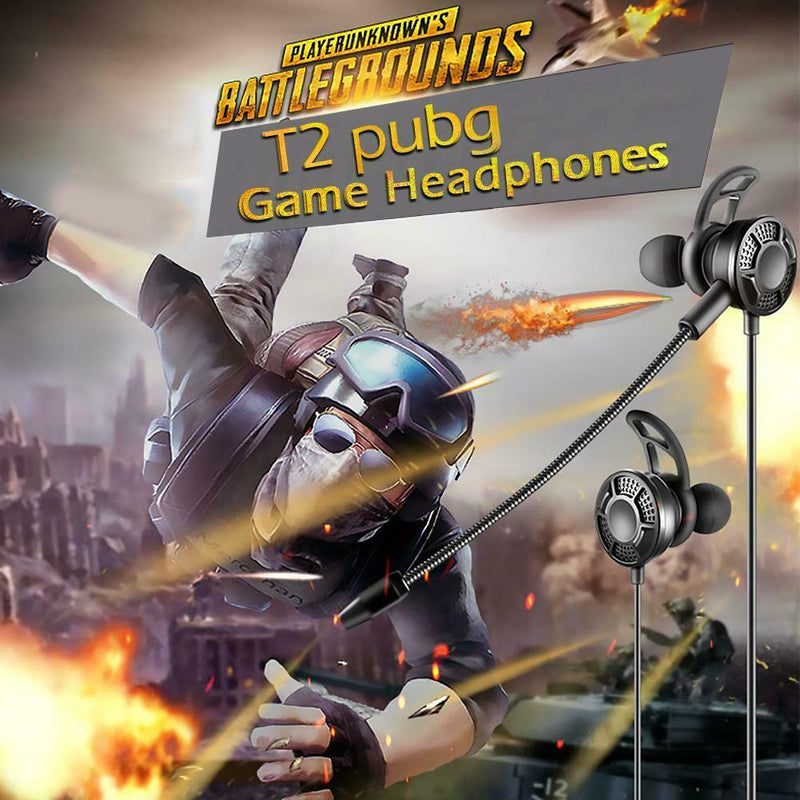 T2 Dual 3.5mm Wired In-Ear Earphone Volume Control Headset Earbud with Mic