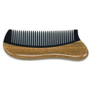 Natural Green Sandalwood Hair Comb - No Static Wooden Fine Tooth Black Buff