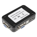 2-Port USB VGA KVM Switch Box for Mouse Keyboard Monitor Sharing Computer PC