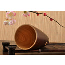 Handmade Wooden Lemon Cup Tea Cup Flower Pattern Natural Wood Cup Tumbler