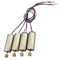 Set of 4 Clockwise & Anti-clockwise Metal 7.4V Coreless Motors with Copper Gear