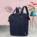 Solid Color Mommy Travel Backpacks Nylon Maternity Nappy Bags (Dark Blue)