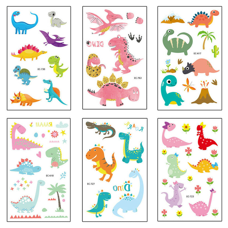 2Pcs Children animal tattoo temporary cute cartoon fox raccoon image sticke TO