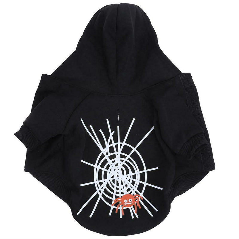 Halloween Spider Web Pet Dog Dress Dog Ghost Festival Sweater L