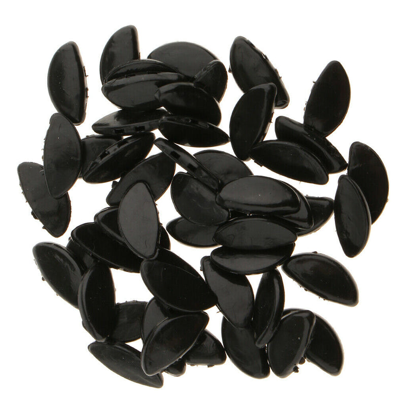 Black Push In Silicone Nose Pads for Glasses Spectacles Eyeglass 25Pairs