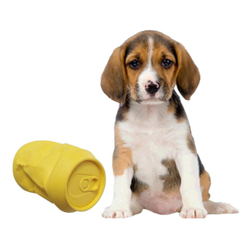 Cans Shape Pet Chew Bite Toys Dog Teething Clean Toys For Dogs Puppy Yellow