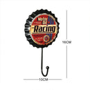 New Retro Creative Beer Cover Hook "Motor Oil Racing" Character Personality