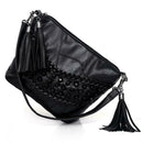Fashion PU Rivet Crossbody Bag Tassels Small Shoulder Bag Women Travel Bag