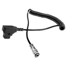 Male D-Tap to Weipu SF610 2Pin Female Plug Power Cable Coiled Design 35mm-60cm
