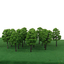 100Pcs Plastic Green Mini Trees Railways Park Street Scenery 1/50 O Gauge