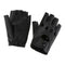 Women Mens PU leather Punk Rock Style Half Finger Hollow Holes Gloves