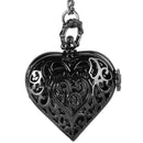No drill collar hollow heart heart flower pocket watch black Japanese and K K9U9