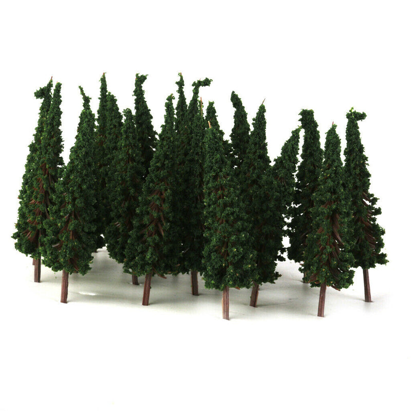 100x Green Pagoda Trees 1/100 6.5cm / 2.56inch Models for
