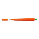 4 pcs Novelty Carrots Pen plastic Black ink Cute Vegetable for office and s Q1E9