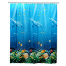 180x180cm Tropical Beach Sea Dolphin Fish Ocean Color Shower Curtain with H