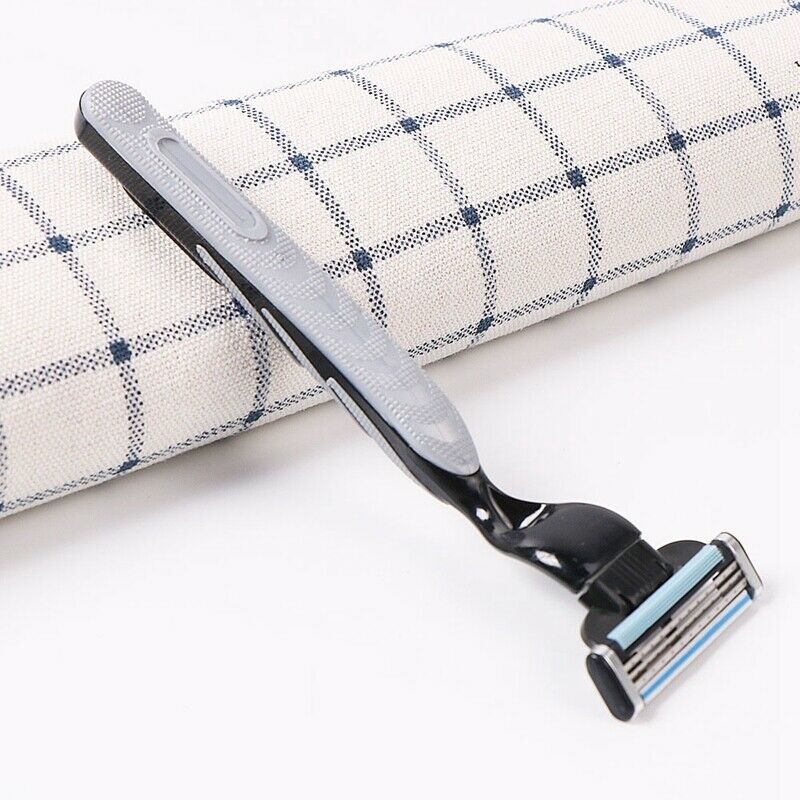 Black 5Pcs/Set 1 Machine + 4 Blades Manual Mens Hair Removal Shaving Razors Z5R7