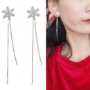 Crystal Rhinestone Snowflake Christmas Earrings Women Earring New Jewelry F V8K0