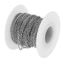 1 roll of cable link chain stainless steel for necklace anklet bracelet