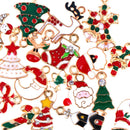 25pc Mixed Metal Enamel Charms Christmas Pendants Beads for Bracelet Earrin T Nw