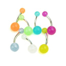 7pcs Glow in the Dark Belly Button Navel Bar Rings Piercing Jewelry Fashion Gift
