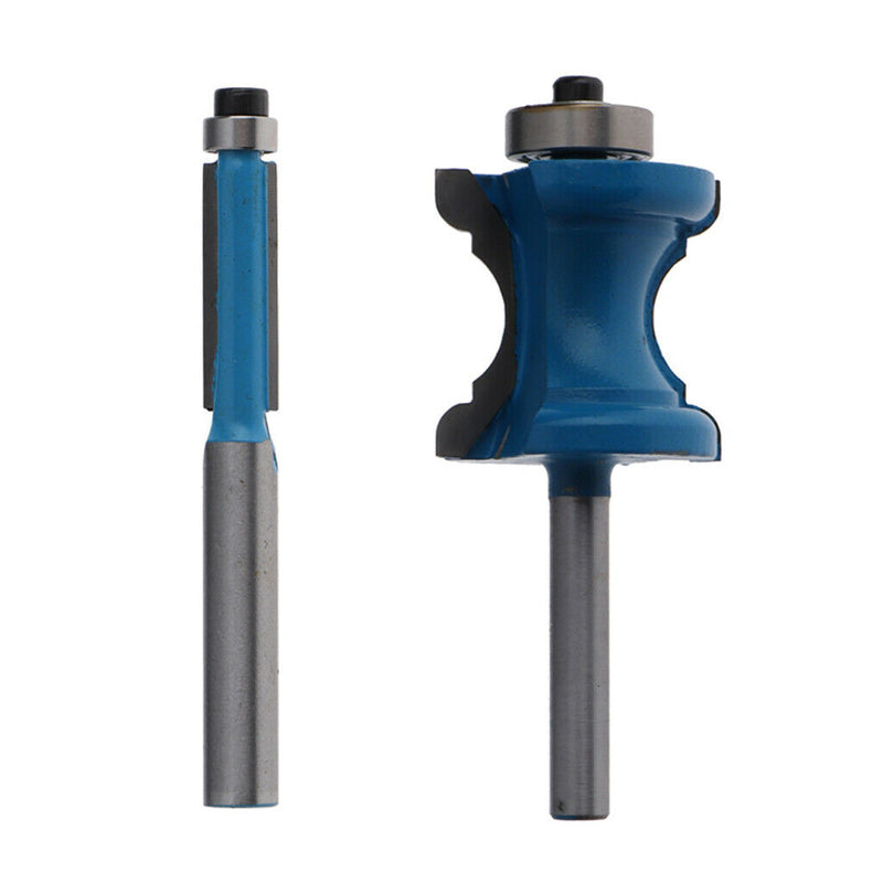 2 X Milling Carbide Cutter Window Casing Router Bit 1/4inch Woodworking Tool