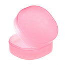 Round shower bathroom dish plate case travel hiking holder container soap box M&