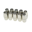 20x Leather Glue In Tube Barrel Brass Magnetic Clasp DIY Jewelry Accessories