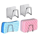 Stainless Steel Kitchen Sponge Holder Brushs Soap Dishwashing Liquid Drainer New