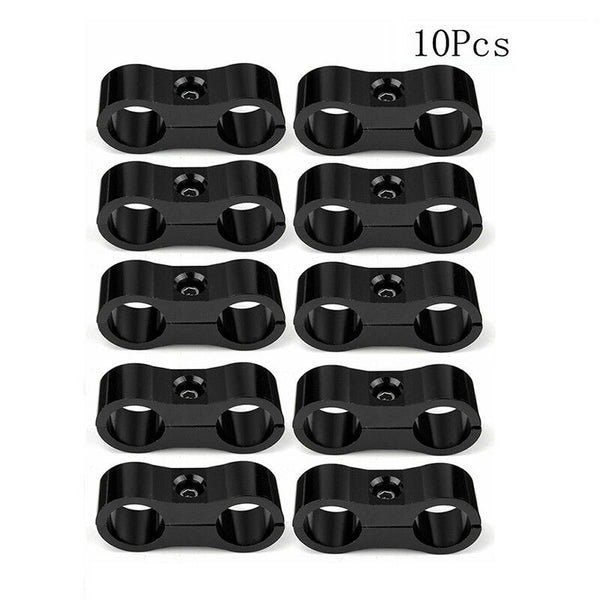 10 pcs AN6 AN-6 13.4MM Braided Hose Separator Clamp Fitting Adapter Bracket FT