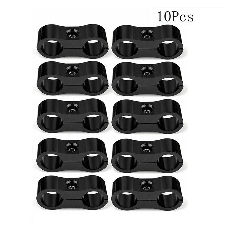 10 pcs AN6 AN-6 13.4MM Braided Hose Separator Clamp Fitting Adapter Bracket FT