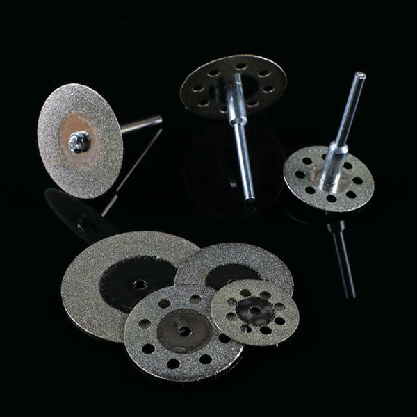 10Pcs Diamond Cutting Off Wheel Set Polishing Mini Drill Discs for Power Rotary