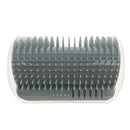 2Pcs Gray Cat Groomer Shedding Massage Comb Hair Removal Brush with Catnip