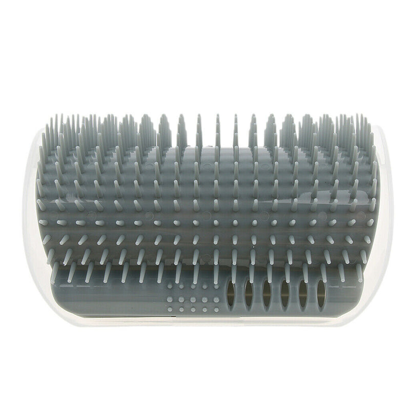 2Pcs Gray Cat Groomer Shedding Massage Comb Hair Removal Brush with Catnip